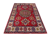 25281-Kazak Hand-Knotted/Handmade Afghan Rug/Carpet Tribal/Nomadic Authentic/ Size: 7’1” x 4’11”