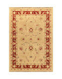 19217-Chobi Ziegler Hand-knotted/Handmade Afghan Rug/Carpet Tribal/Nomadic Authentic/ Size: 4'11''x 2'9''