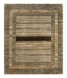 21746-Chobi Ziegler Hand-Knotted/Handmade Afghan Rug/Carpet Modern Authentic/Size: 9'6" x 8'0"