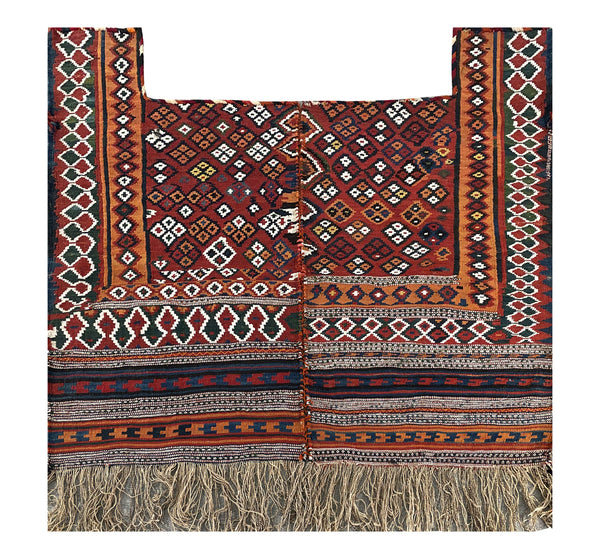 15137-Ghashgai Horse Blanket Hand-Knotted/Handmade Persian Rug/Carpet Tribal/Nomadic Authentic/ Size: 5'5" x 4'9"