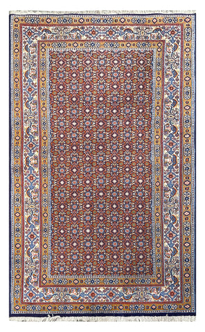 25442-Moud Handmade/Hand-Knotted Persian Rug/Traditional/Carpet Authentic/ Size: 6'3" x 3'8"