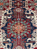 25847-Royal Kazak Hand-Knotted/Handmade Afghan Rug/Carpet Tribal/Nomadic Authentic/ Size: 9'2" x 8'0"