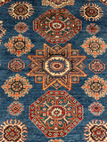 25842-Royal Kazak Hand-Knotted/Handmade Afghan Rug/Carpet Tribal/Nomadic Authentic/ Size: 10'2" x 8'1"