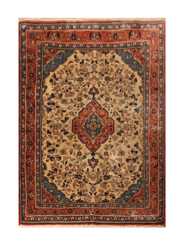 22898 - Hamadan Persian Hand-Knotted Authentic/Traditional/Carpet/Rug/Size: 4'6" x 3'5"