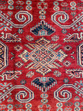 26084-Royal Kazak Hand-Knotted/Handmade Afghan Rug/Carpet Tribal/Nomadic Authentic/ Size: 9'9" x 8'3"