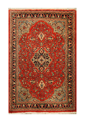 22907-Sarough Hand-Knotted/Handmade Persian Rug/Carpet Traditional Authentic/ Size: 4'11"x 3'3"