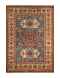 23167 - Kazak Hand-Knotted/Handmade Afghan Tribal/Nomadic Authentic/Size: 6'9" x 4'11"