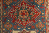 23167 - Kazak Hand-Knotted/Handmade Afghan Tribal/Nomadic Authentic/Size: 6'9" x 4'11"