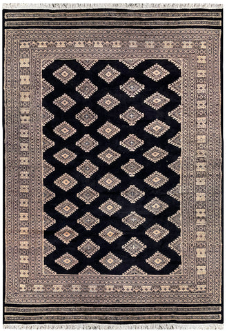 25196- Jaldar Hand-knotted/Handmade Pakistani Rug/Carpet Traditional Authentic/Size: 8'2" x 5'7"