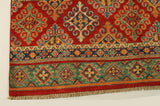 22673 - Kazak Hand-Knotted/Handmade Afghan Tribal/Nomadic Authentic/Size: 6'0" x 4'2"
