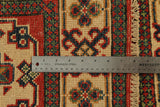 22637 - Kazak Hand-Knotted/Handmade Afghan Tribal/Nomadic Authentic/Size: 4'10" x 3'4"