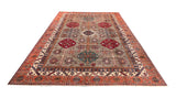 24987- Chobi Ziegler Afghan Hand-Knotted Contemporary/Modern Runner/Size: 10'2" x 8'4"