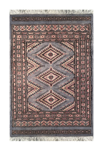 25084- Jaldar Hand-knotted/Handmade Pakistani Rug/Carpet Traditional Authentic/Size: 3'2" x 2'0"