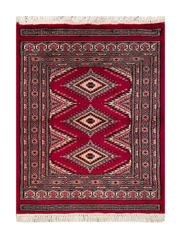 25091- Jaldar Hand-knotted/Handmade Pakistani Rug/Carpet Traditional Authentic/Size: 2'11" x 2'1"