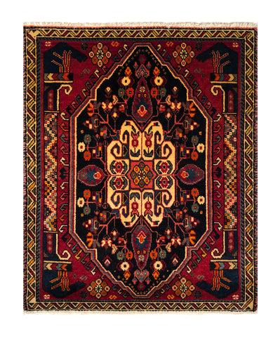 23873-Ghashgai Hand-Knotted/Handmade Persian Rug/Carpet/ Tribal/ Nomadic/ Authentic/ Size: 2'6" x 1'11"