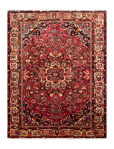 24328-Hamadan Hand-Knotted/Handmade Persian Rug/Carpet Tribal/Authentic/ Size: 7'1" x 4'7"