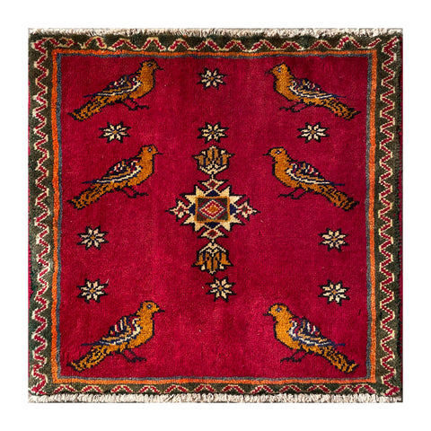 24438-Ghashgai Hand-Knotted/Handmade Persian Rug/Carpet Tribal/ Nomadic Authentic/Size: 1'10" x 2'0"