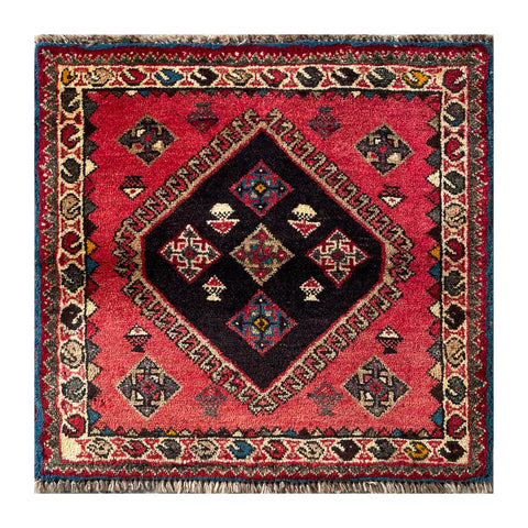 24458-Ghashgai Hand-Knotted/Handmade Persian Rug/Carpet Tribal/ Nomadic Authentic/Size: 1'11" x 2'0"