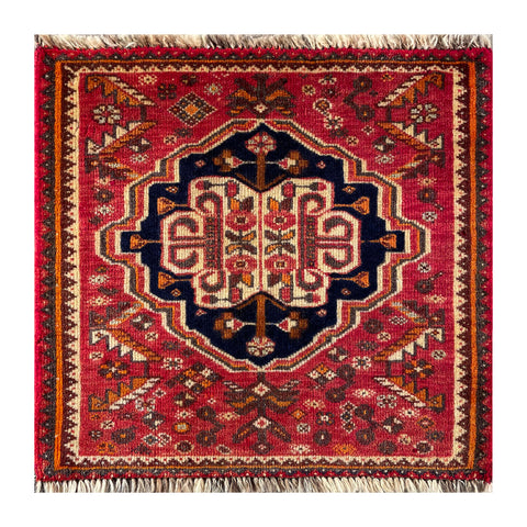 24478-Ghashgai Hand-Knotted/Handmade Persian Rug/Carpet Tribal/ Nomadic Authentic/Size: 1'8" x 1'10"