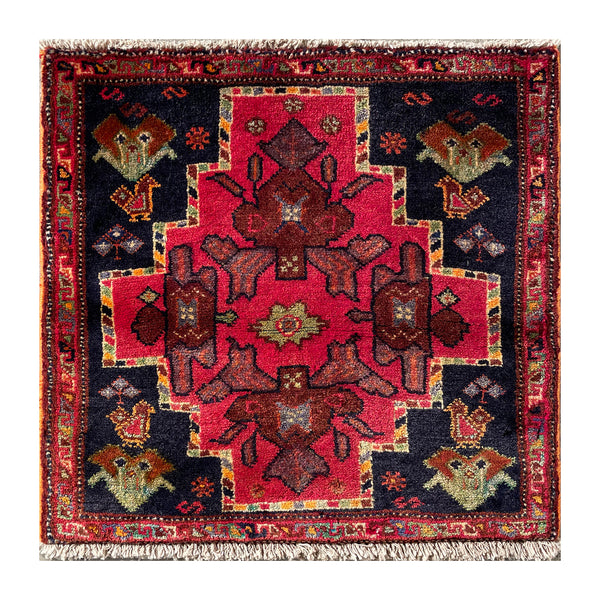 24466-Ghashgai Hand-Knotted/Handmade Persian Rug/Carpet Tribal/ Nomadic Authentic/Size: 2'0" x 2'0"