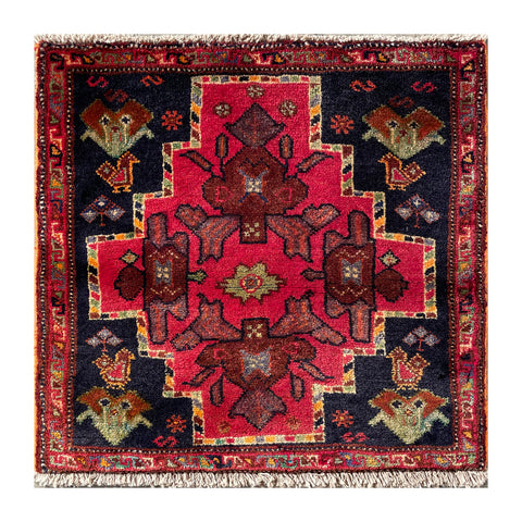 24466-Ghashgai Hand-Knotted/Handmade Persian Rug/Carpet Tribal/ Nomadic Authentic/Size: 2'0" x 2'0"