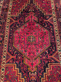 24301-Hamadan Hand-Knotted/Handmade Persian Rug/Carpet Tribal Authentic/ Size: 6'10" x 4'0"